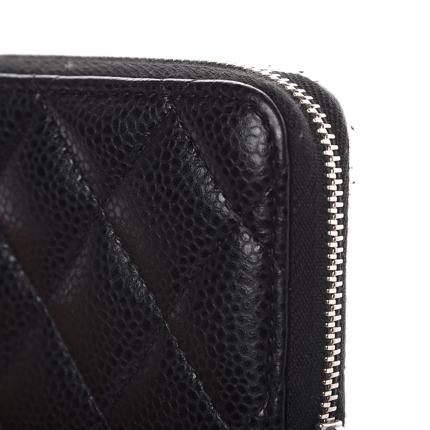 Chanel Caviar Quilted Zip Coin Purse Black 8 of 9