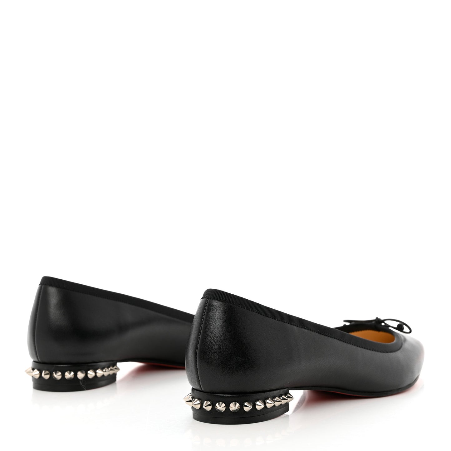 Nappa Spiked Hall Flats 38 Black