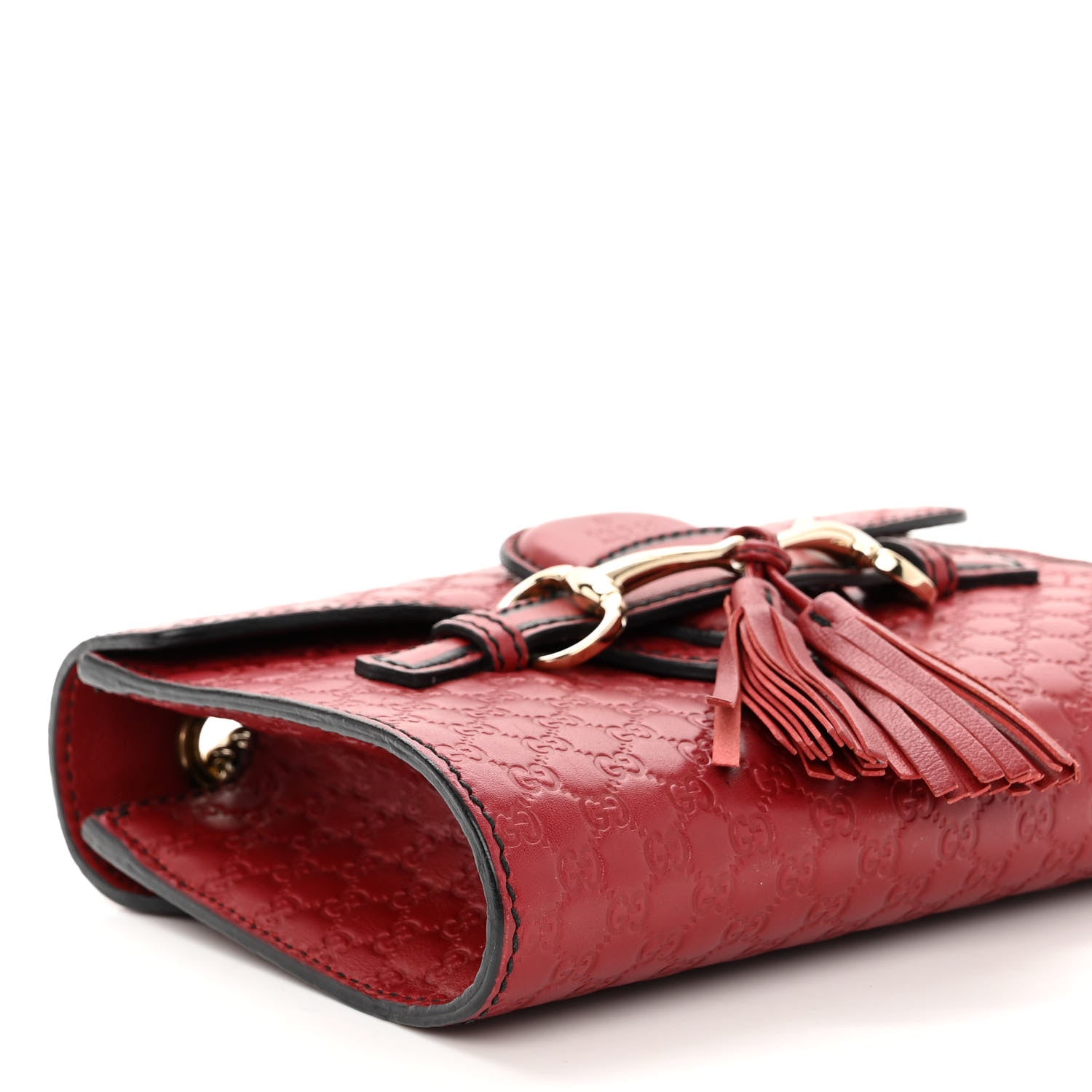 Gucci Soft Microguccissima Mini Emily Chain Shoulder Bag Rosso 10 of 12
