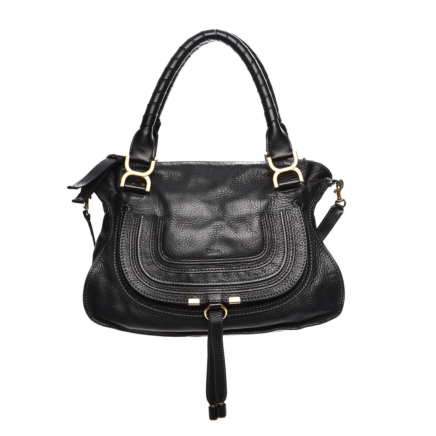 Chloe Calfskin Small Marcie Satchel Black 1 of 17