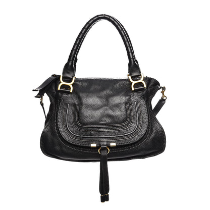 Chloe Calfskin Small Marcie Satchel Black 1 of 17