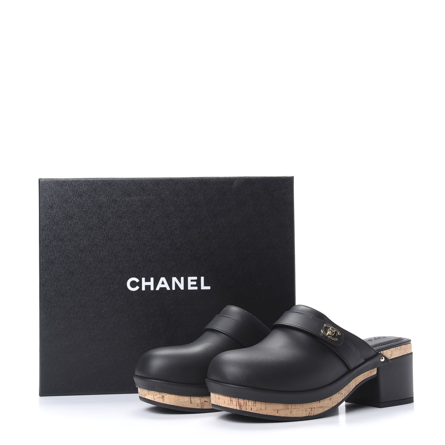 Chanel Calfskin CC Turn Lock Clogs 37 Black 8 of 8