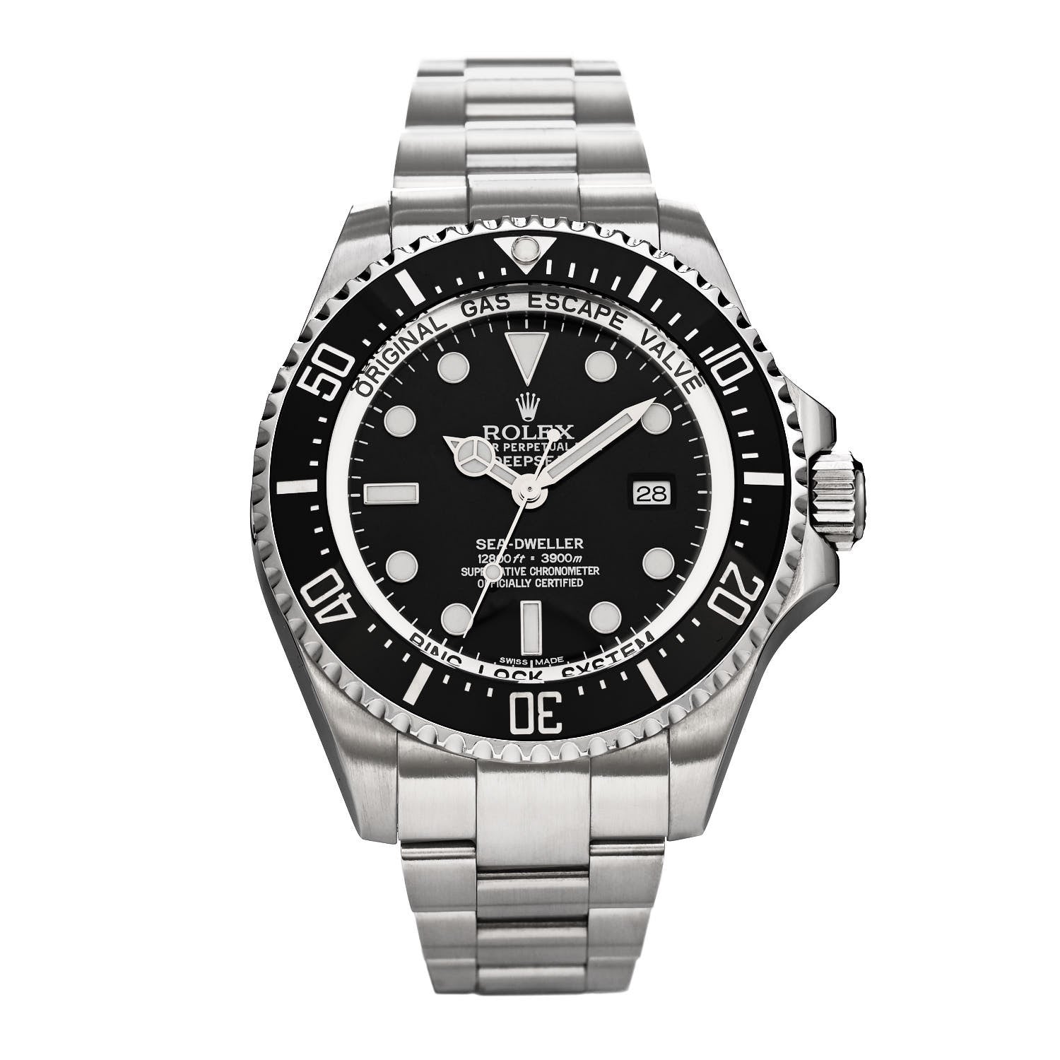 Rolex Stainless Steel 44mm Oyster Perpetual Date Sea-Dweller Deepsea Watch Black 116660 1 of 4