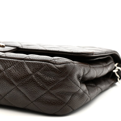 Chanel Caviar Quilted Medium Double Flap Brown 19 of 33