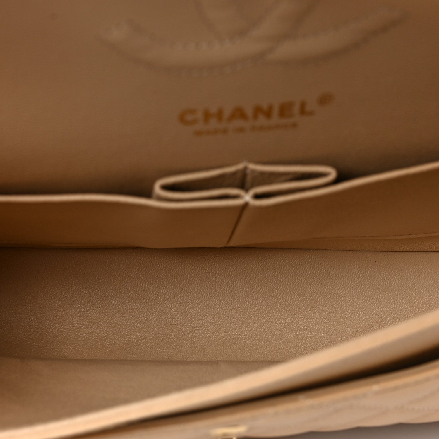 Chanel Caviar Quilted Medium Double Flap Beige 5 of 9