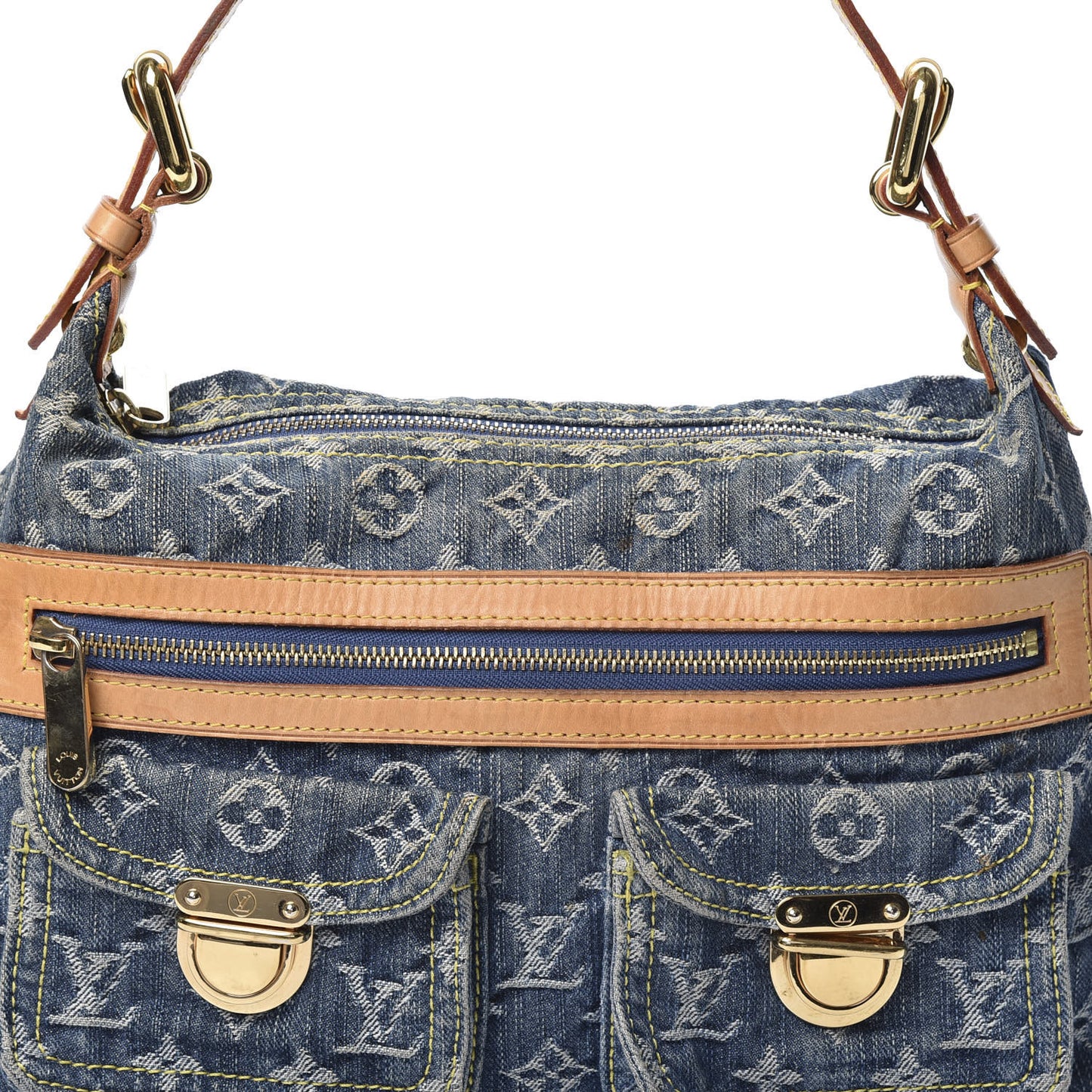 Monogram Denim Baggy PM Blue