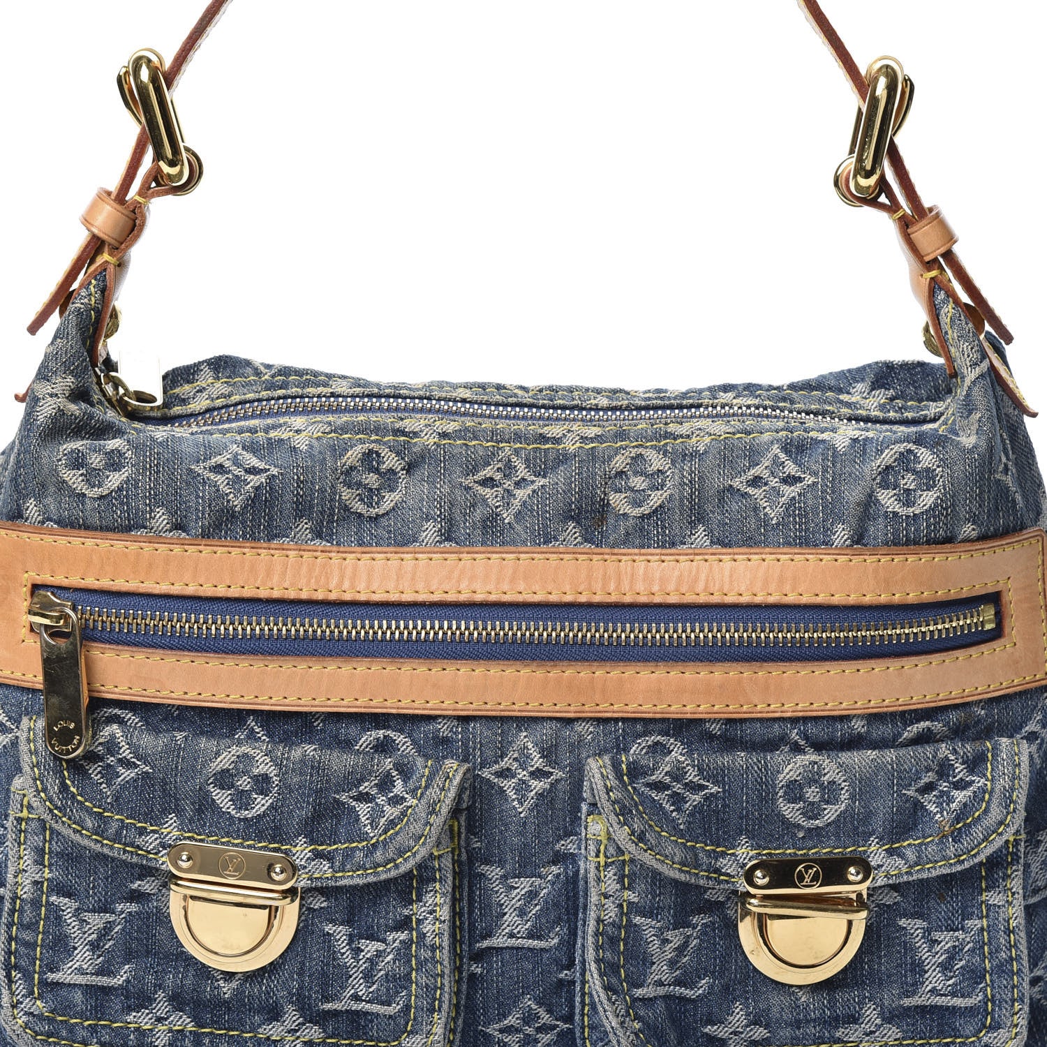 Louis Vuitton Monogram Denim Baggy PM Blue 16 of 16