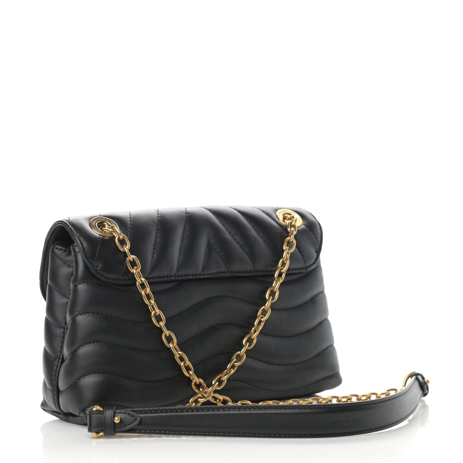 Louis Vuitton Calfskin LV New Wave Chain Bag Black 3 of 10