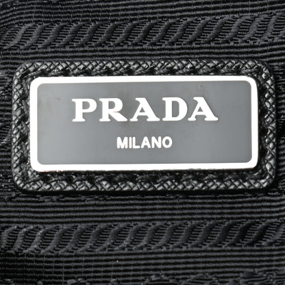 Prada Re-Nylon Saffiano Pocket Zippered Shoulder Bag Black 7 of 8