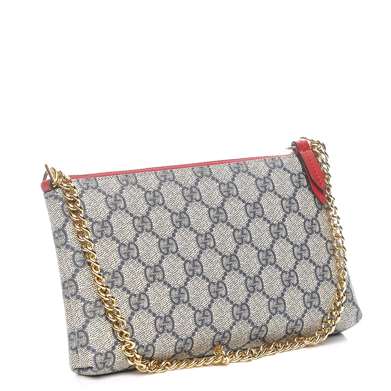 Gucci GG Supreme Monogram Wrist Wallet Beige Hibiscus Red 3 of 7