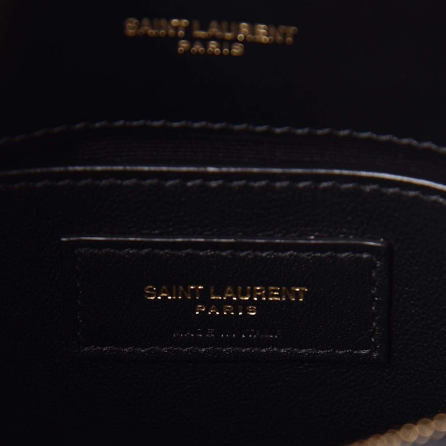 Saint Laurent Calfskin Y Quilted Monogram Small Loulou Chain Satchel Black 7 of 11