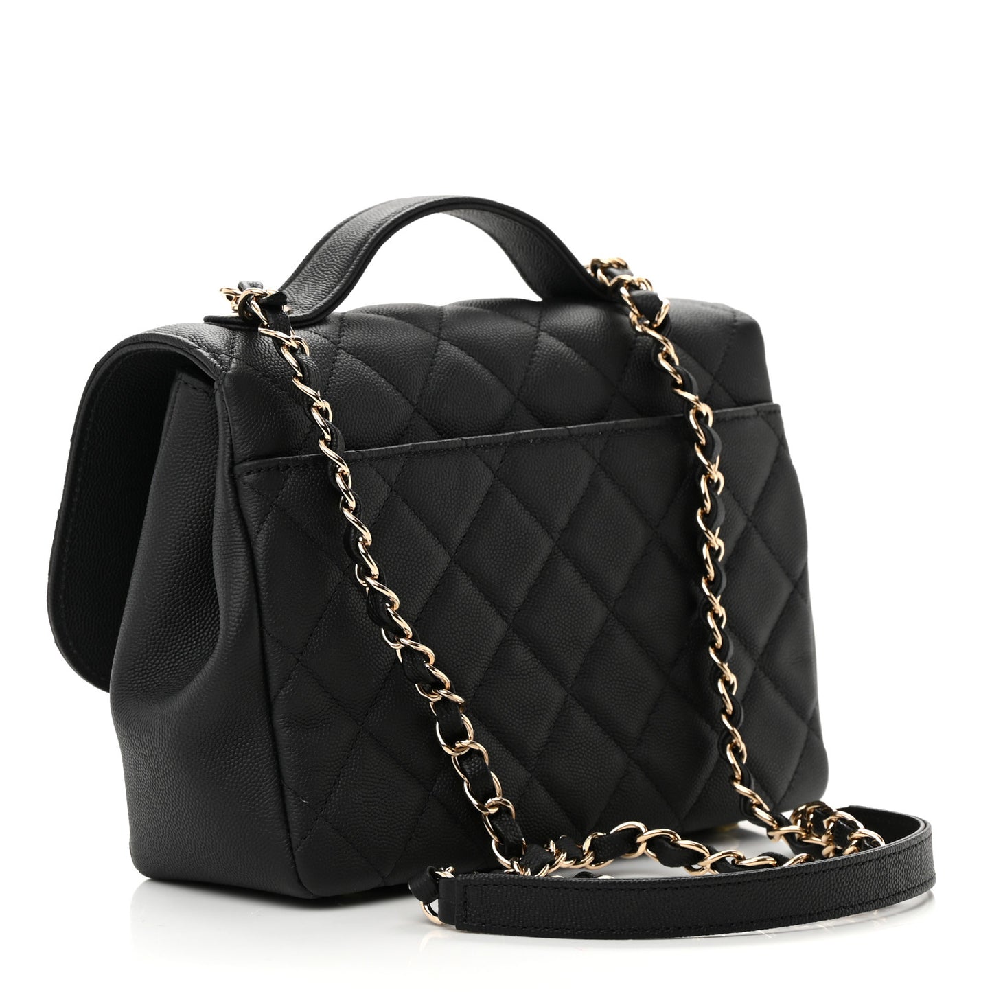 Caviar Quilted Medium Business Affinity Flap Black