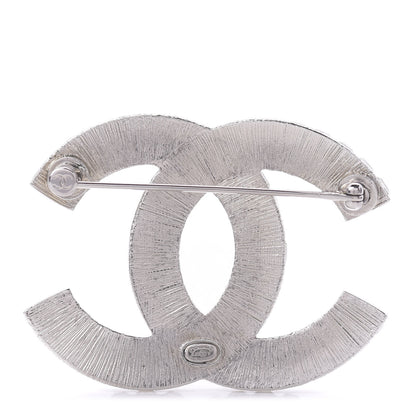 Chanel Baguette Crystal CC Brooch Silver 3 of 5