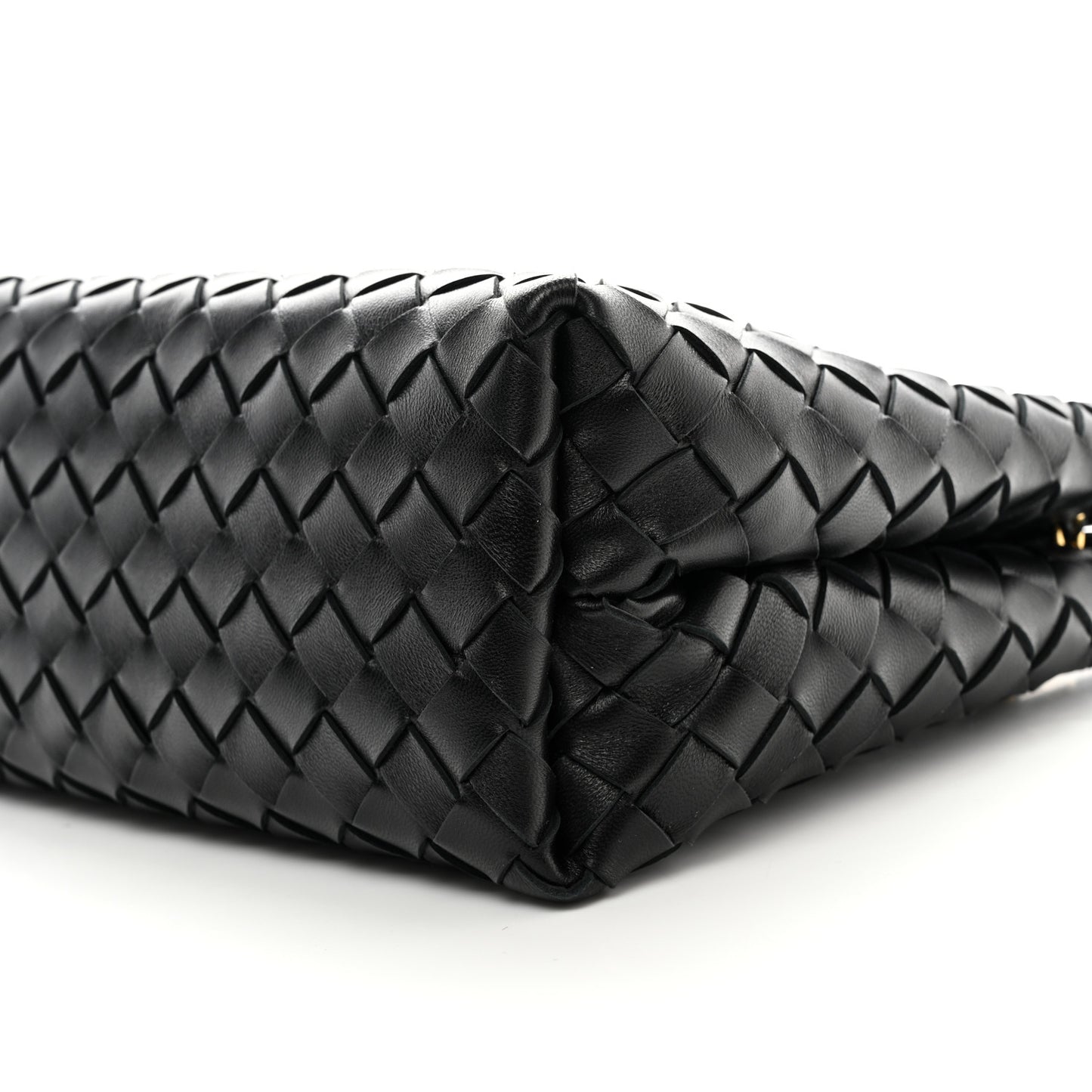 Nappa Intrecciato Small Andiamo With Chain Shoulder Bag Black