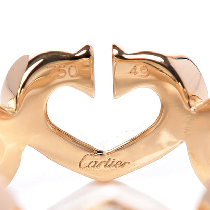 Cartier 18K Yellow Gold Diamond Hearts and Symbols Ring 49 4.75 4 of 5