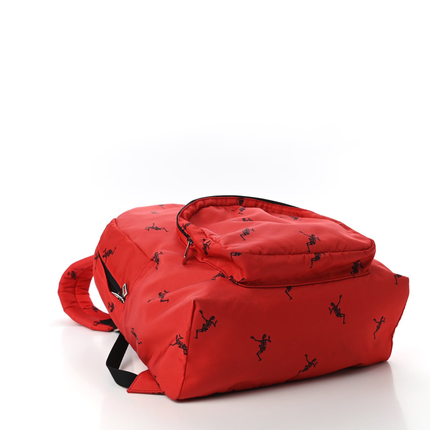 Alexander McQueen Nylon Dancing Skeleton Backpack Red 4 of 10
