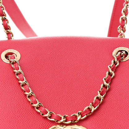 Chanel Caviar Quilted Mini Business Affinity Backpack Dark Pink 8 of 10