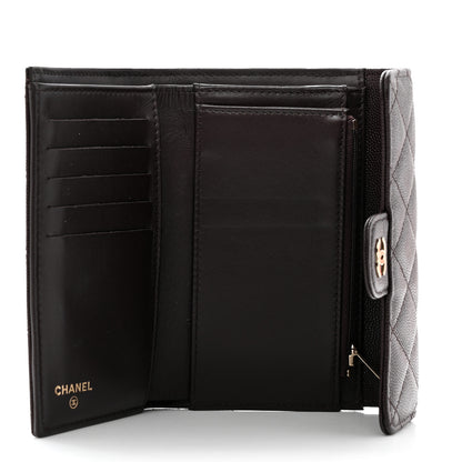 Chanel Caviar Quilted Medium Flap Wallet Dark Purple 5 of 8