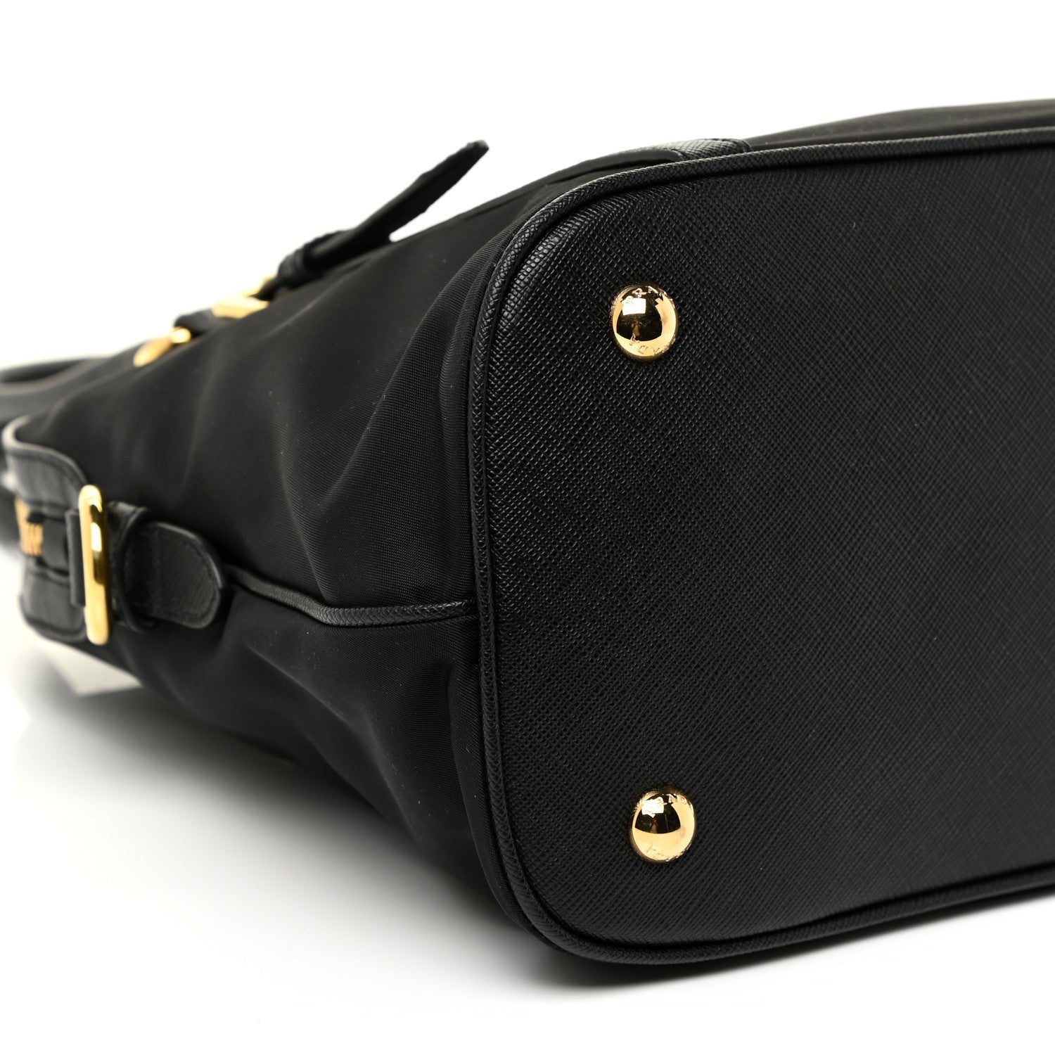 Prada Tessuto Nylon Saffiano Tote Black 7 of 10