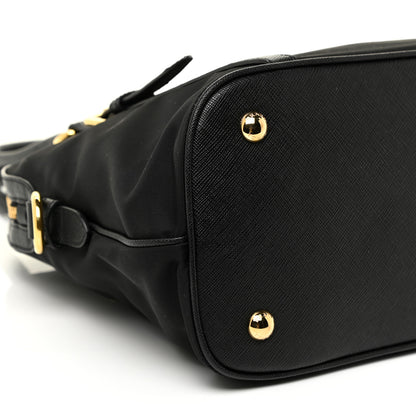 Prada Tessuto Nylon Saffiano Tote Black 7 of 10