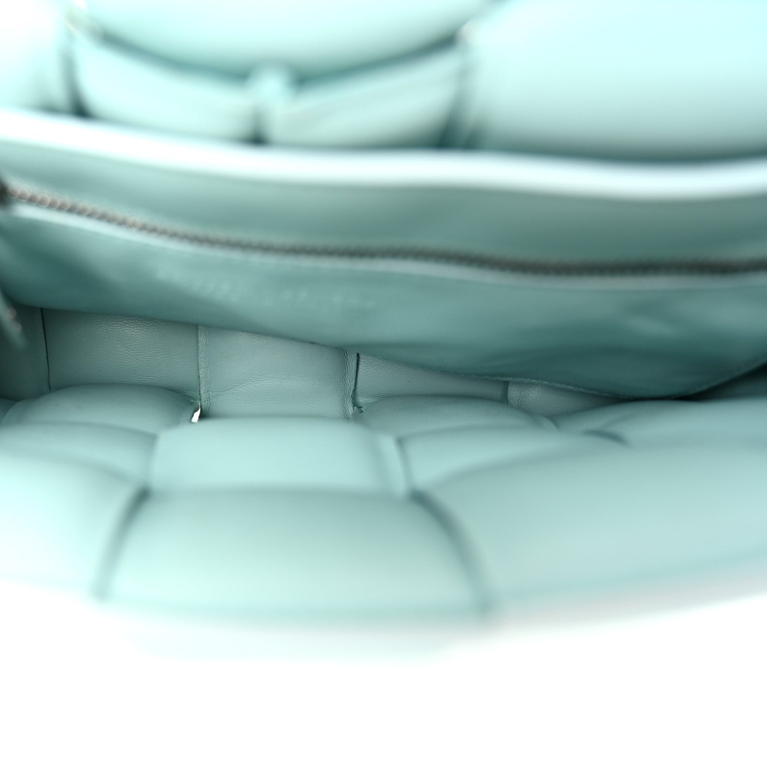 Bottega Veneta Lambskin Maxi Intreccio Padded Chain Cassette Crossbody Bag Spearmint 5 of 9