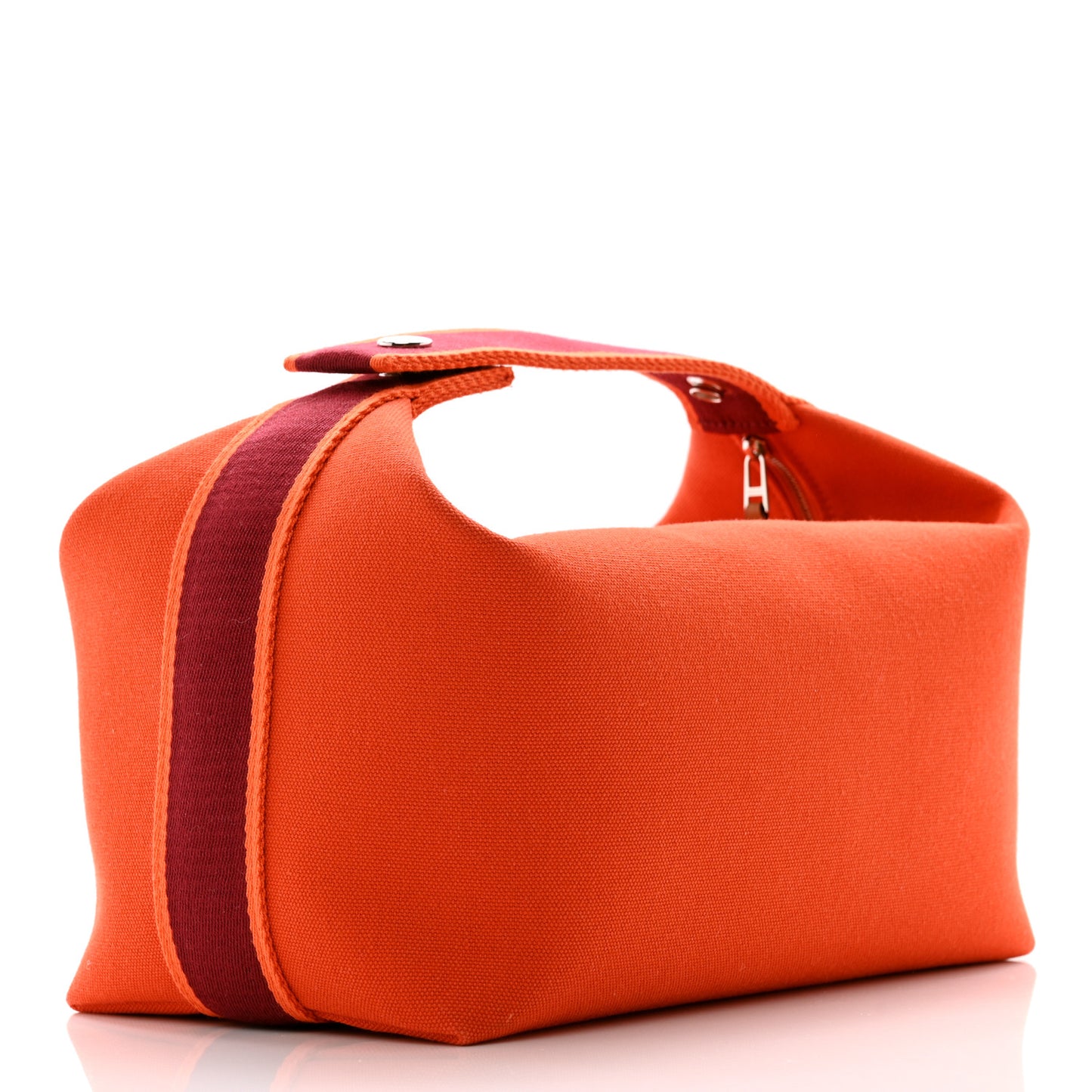 Canvas Large Bride-A-Brac Pouch Orange Feu Burgundy