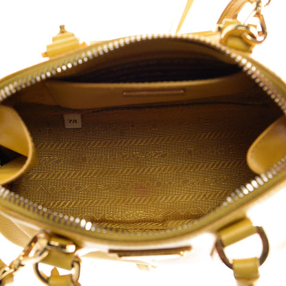 Prada Saffiano Lux Mini Promenade Tote Yellow 4 of 25