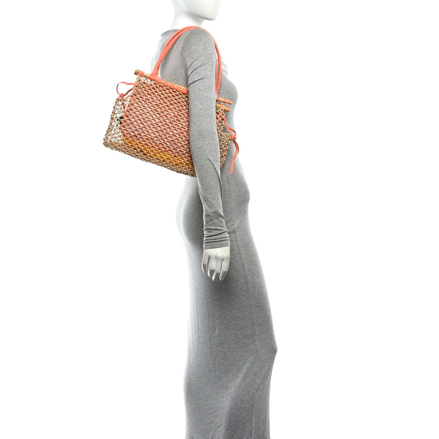 Goyardine Net Aligre Tote Coral