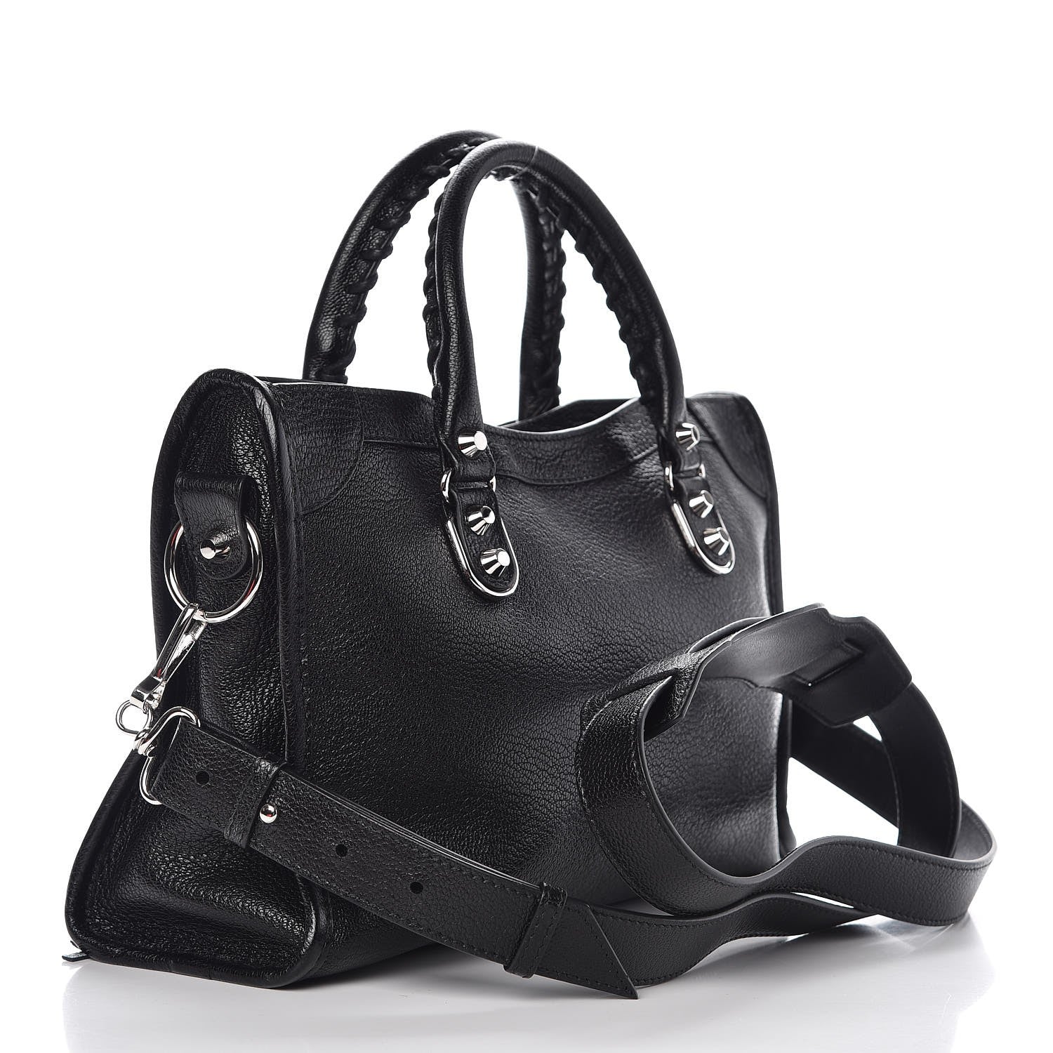 Balenciaga Chevre Silver Metallic Edge Hardware S City Black 4 of 8