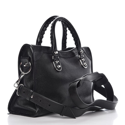 Balenciaga Chevre Silver Metallic Edge Hardware S City Black 4 of 8
