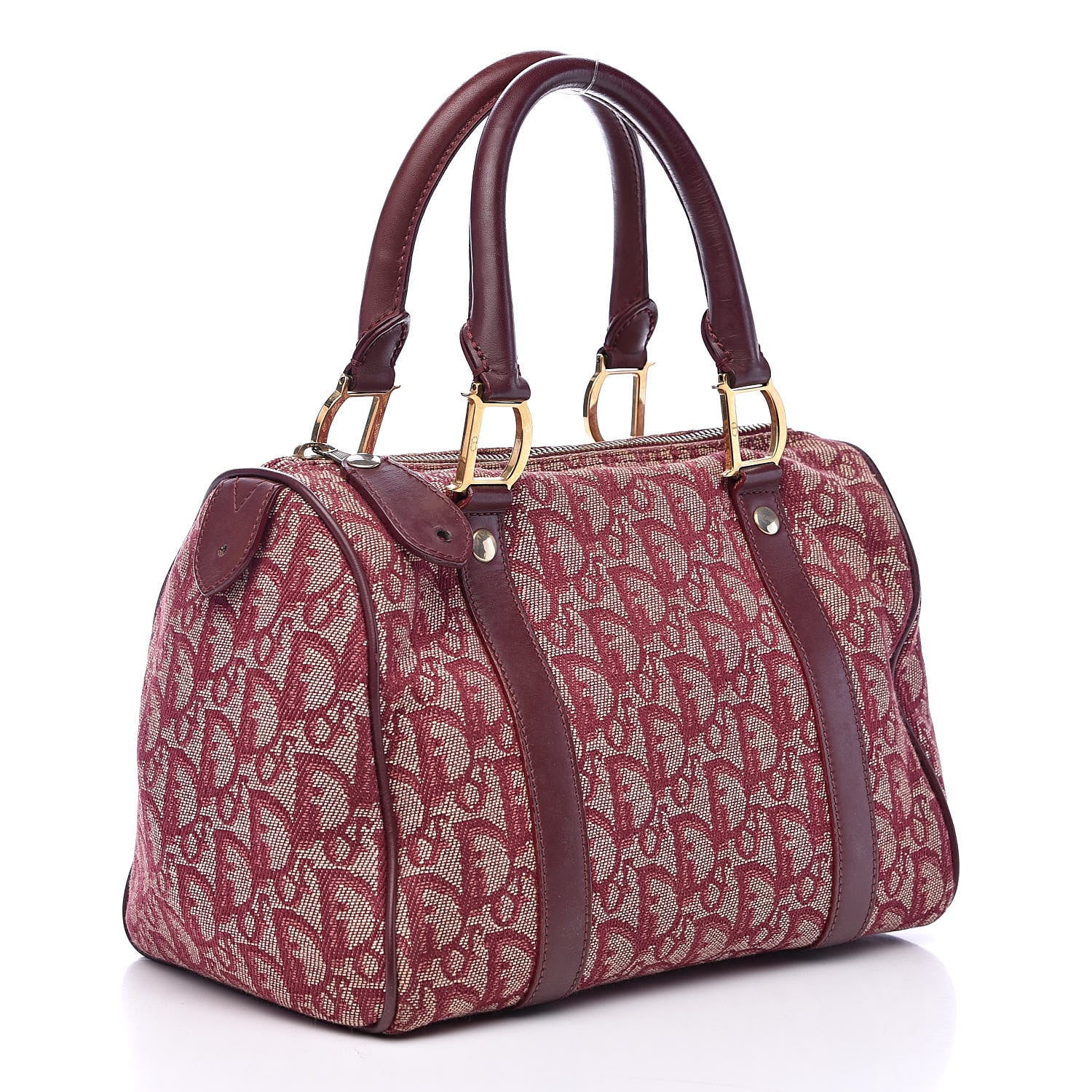 Christian Dior Monogram Boston Red 3 of 13