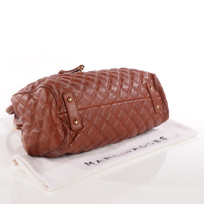 Marc Jacobs Lacquered Goatskin Quilted Stam Saddle Brown 4 of 8