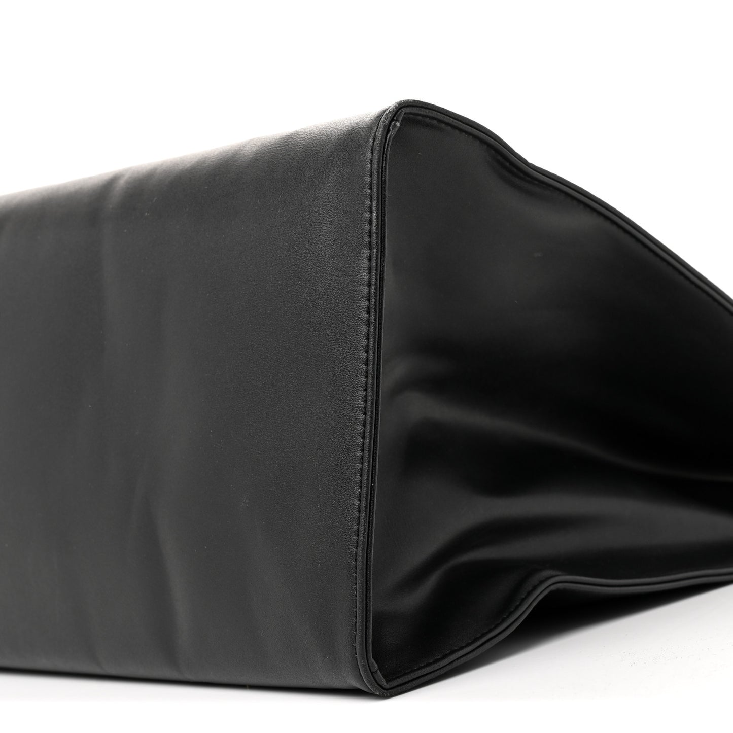 Vegan Leather Large Shopping Bag Black