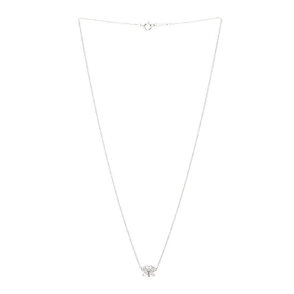 Tiffany Platinum Diamond Small Enchant Butterfly Pendant Necklace 3 of 4