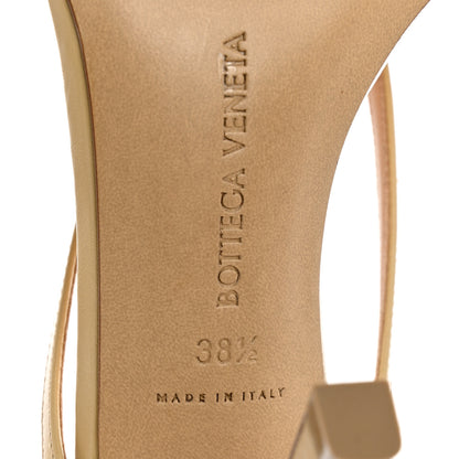 Bottega Veneta Lambskin Stretch Multi Strap 90mm Sandals 38.5 Cane Sugar 7 of 7