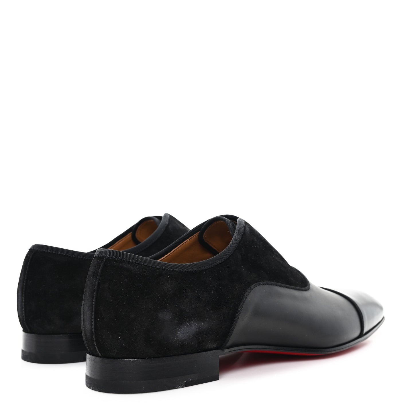 Calfskin Veau Velours Mens Alpha Male Flat 42.5 Black