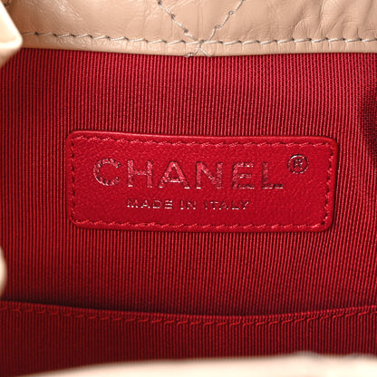 Chanel Aged Calfskin Quilted Small Gabrielle Backpack Beige Black 6 of 11