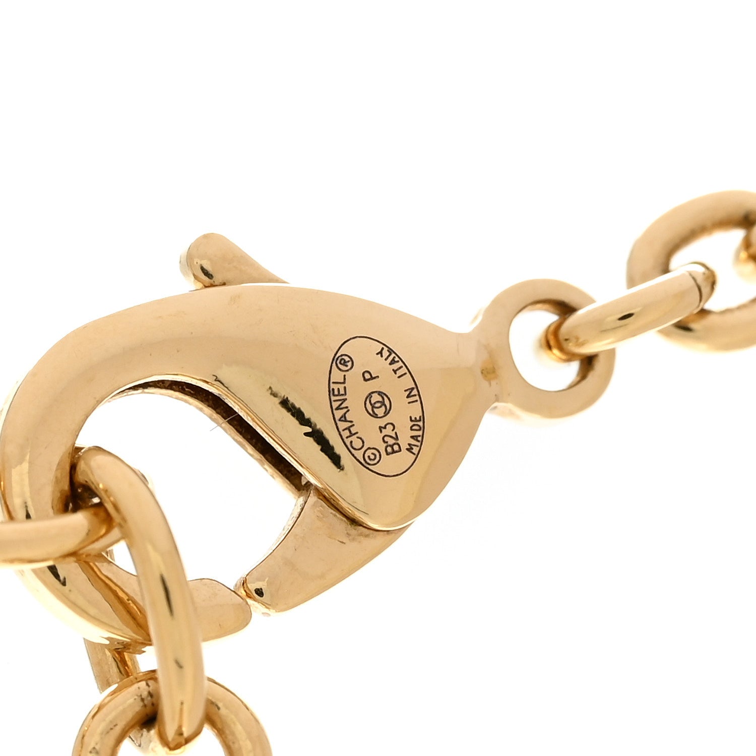 Chanel Crystal CC Heart Link Choker Necklace Gold 5 of 7