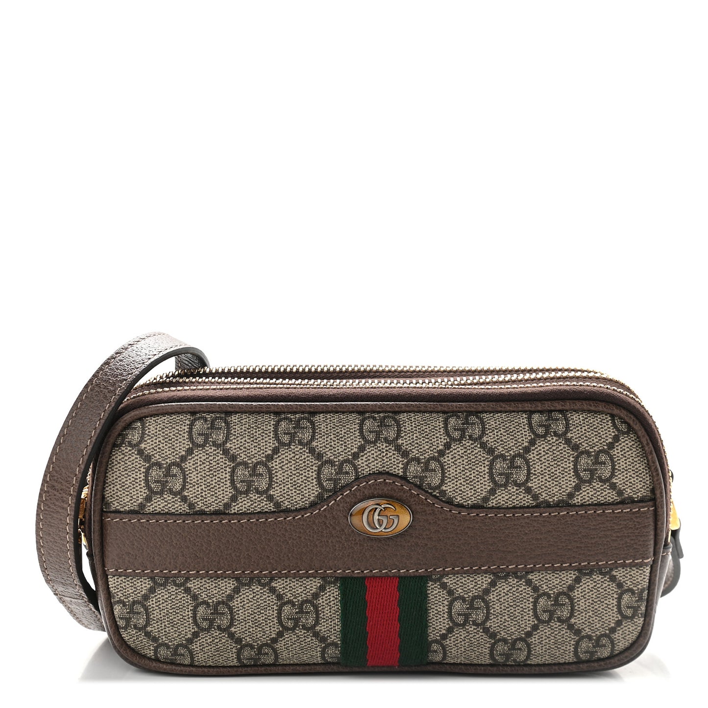 GG Supreme Monogram Web Mini Ophidia GG Bag Brown