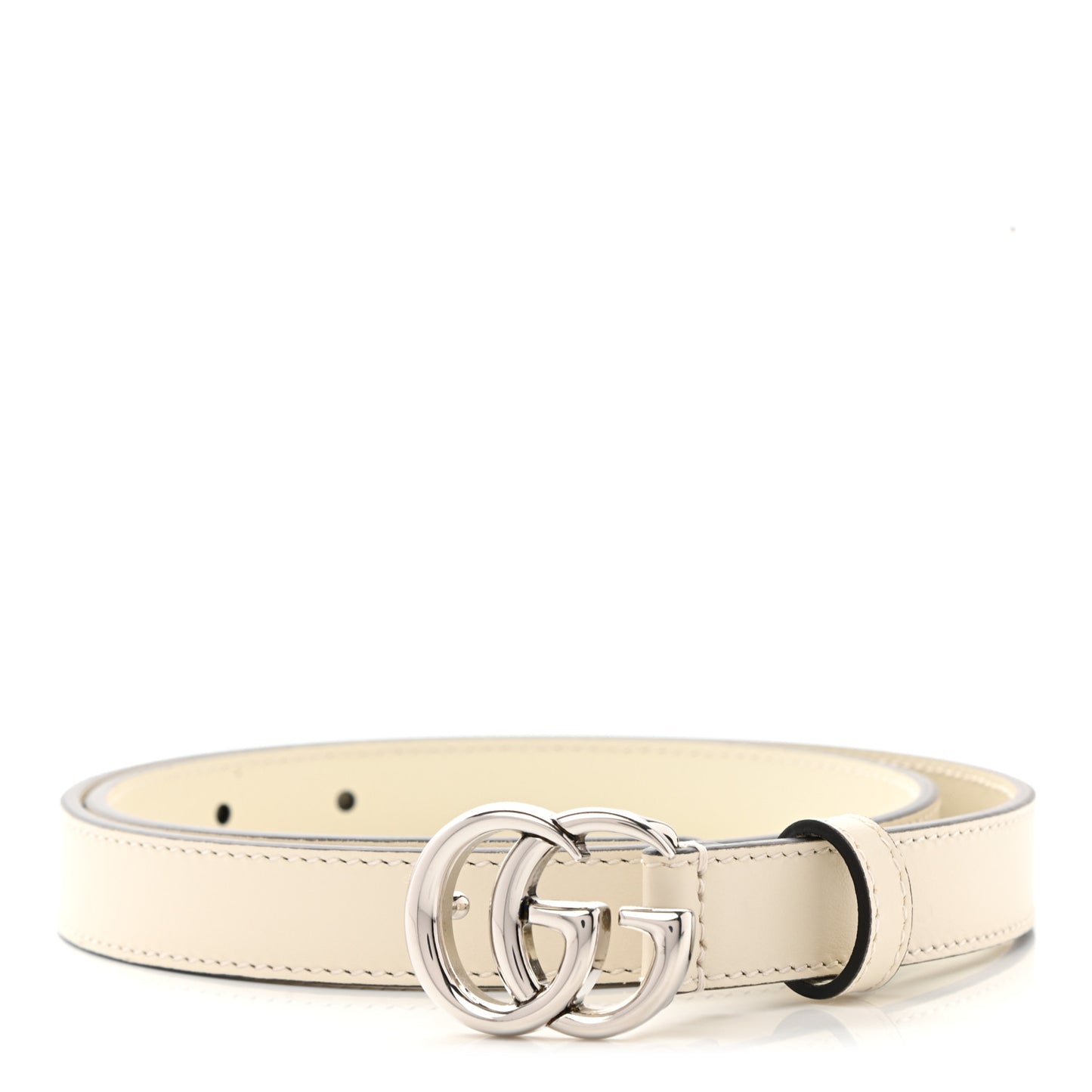 Calfskin Double G 20mm Belt 75 30 Mystic White