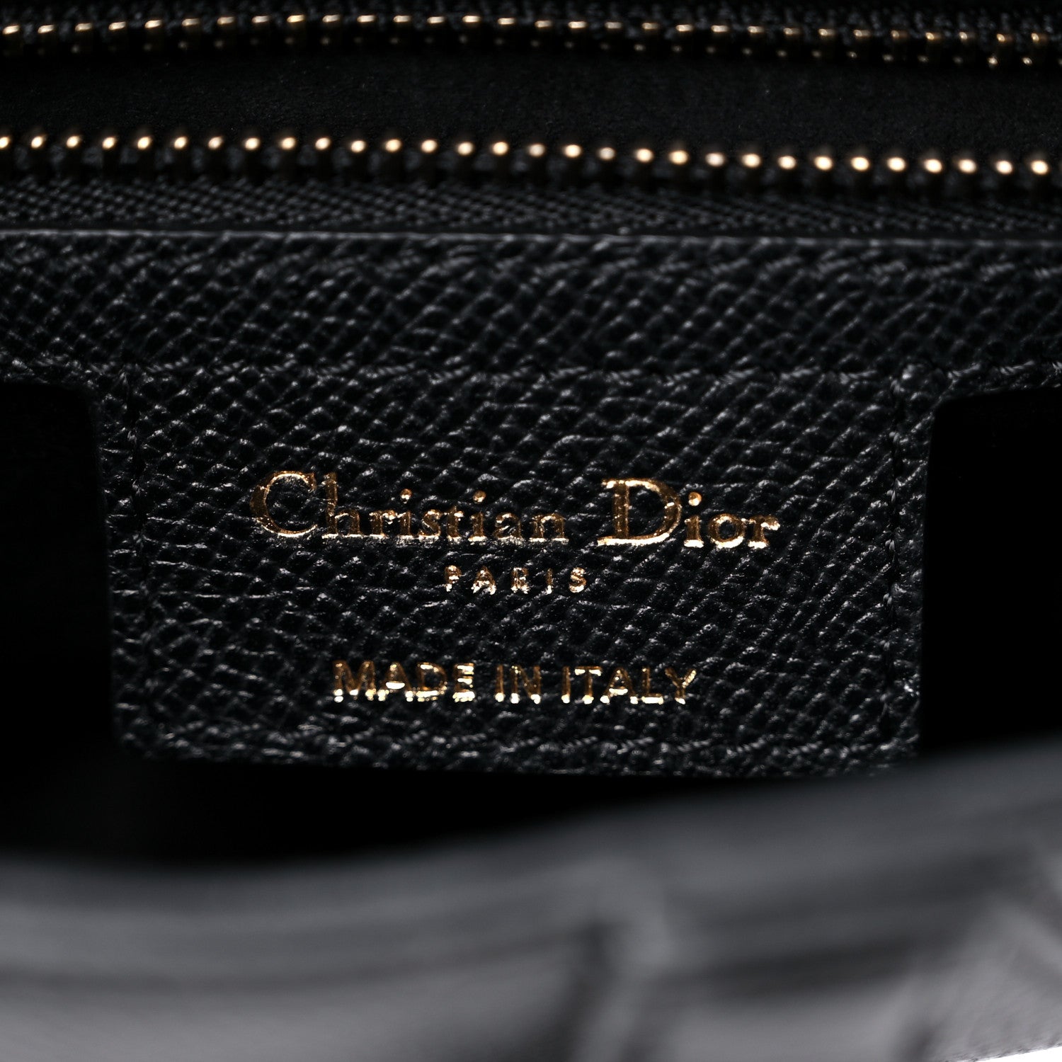Christian Dior Grained Calfskin Saddle Bag Black 6 of 9