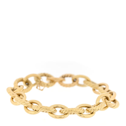 David Yurman 18K Yellow Gold 12mm Large Oval Link Bracelet 1 of 3
