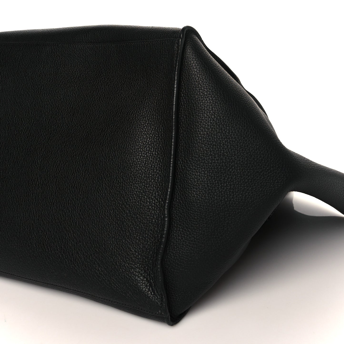 Supple Grained Calfskin Medium Big Bag Black