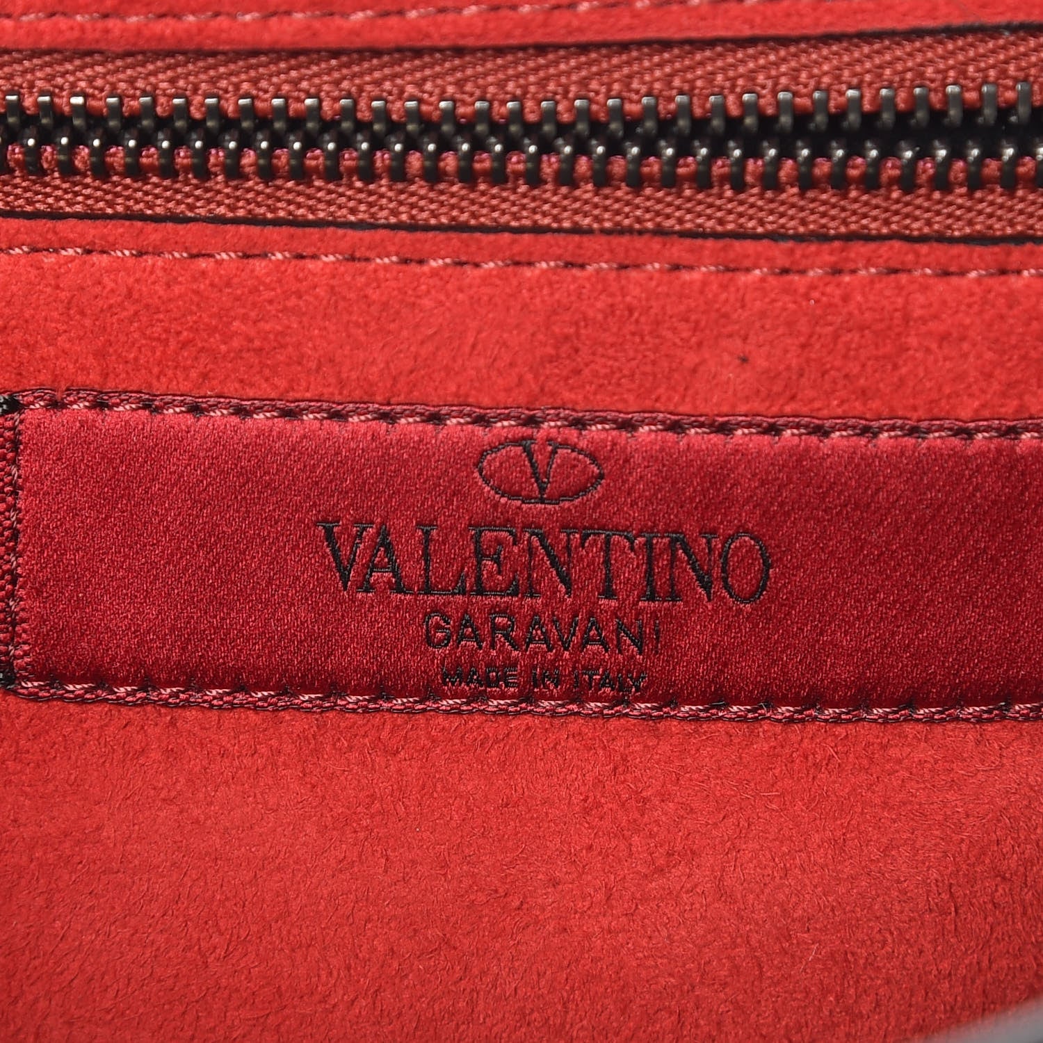 Valentino Garavani Craquele Nappa Rockstud Spike Wallet on Chain Black 8 of 8