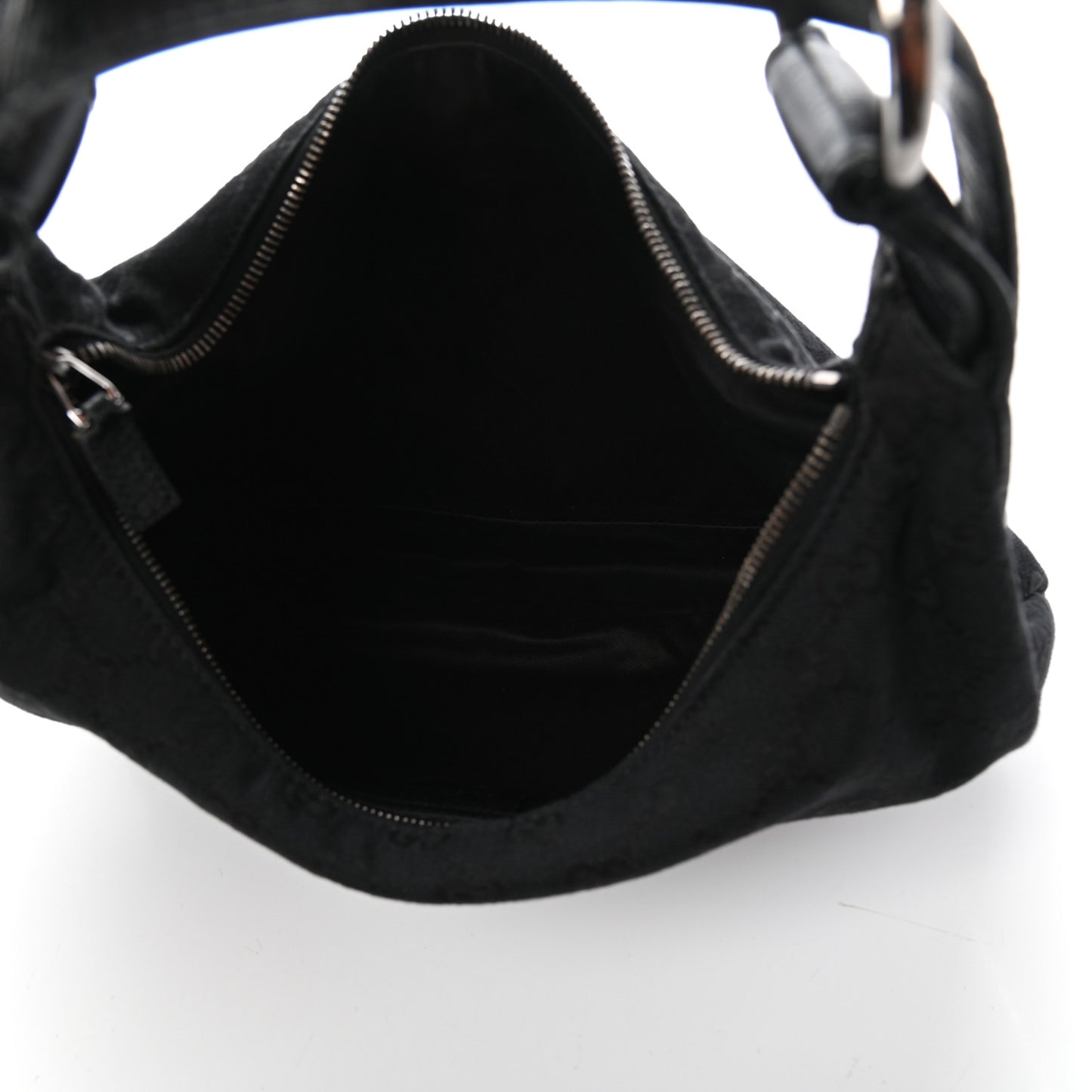 Monogram Medium Horsebit Chain Hobo Black