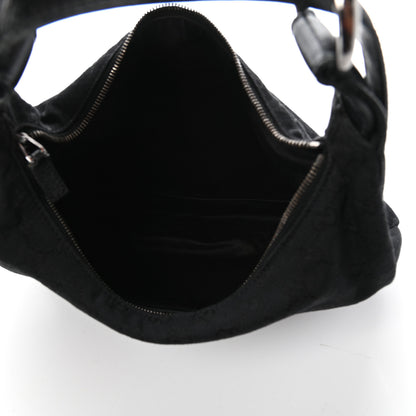 Gucci Monogram Medium Horsebit Chain Hobo Black 5 of 8