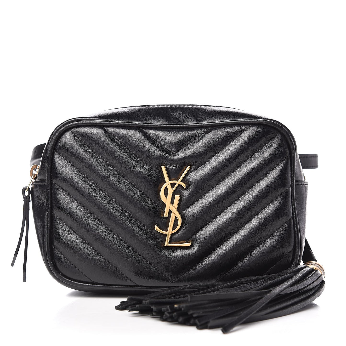Calfskin Matelasse Monogram Lou Belt Bag Black