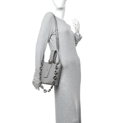 Loewe Soft Grained Calfskin Mini Pebble Bucket Bag Pearl Grey 2 of 9