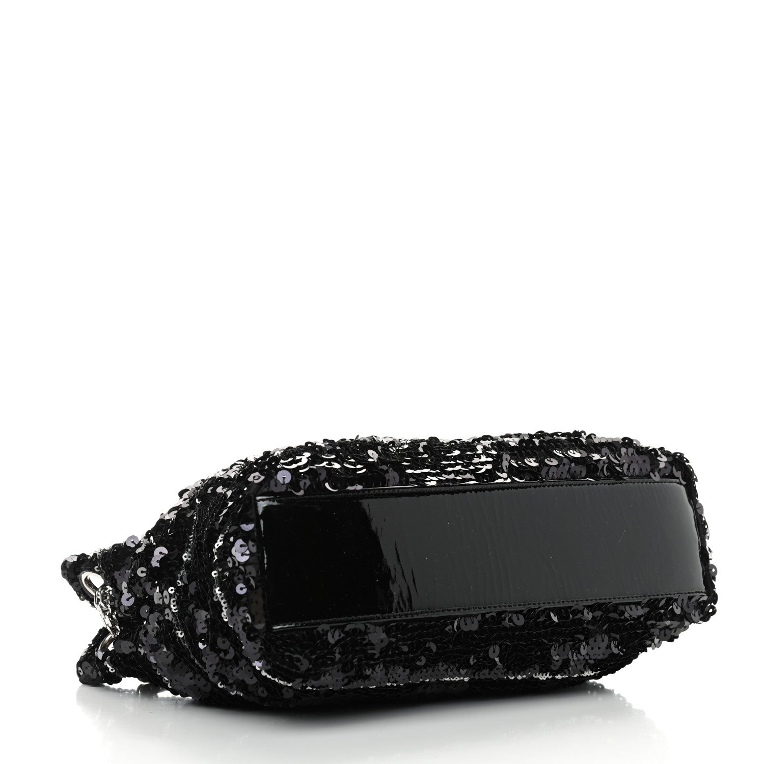 Chanel Sequin Striped Mademoiselle Tote Black 3 of 8