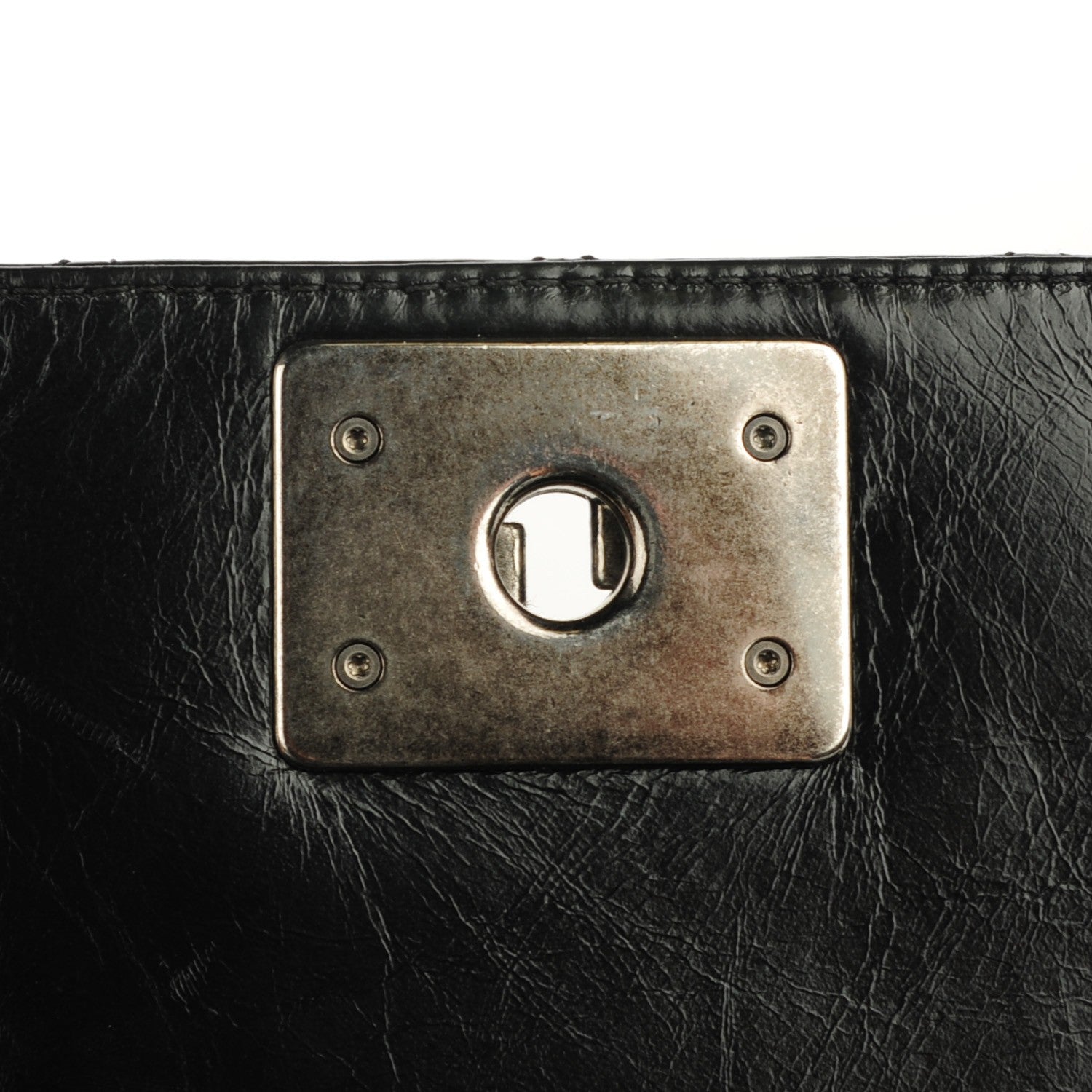 Chanel Glazed Calfskin Quilted Soft Boy Flap Black 8 of 8